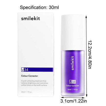 30ml V34 Purple Whitening Toothpaste Remove Stains Reduce Yellowing Care For Teeth Gums Fresh Breath Brightening Teeth 2023